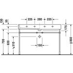 Duravit Waschtisch VERO m ÜL HLB 1200x470mm 1 Hahnloch weiß