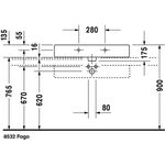 Duravit Waschtisch VERO m ÜL HLB 800x470mm geschli 1 HL weiß
