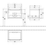 V&B Waschtischunterschrank SUBWAY 2.0 637x420x454mm Glossy White