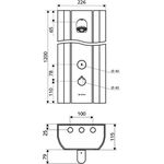 SCHELL Duschpaneel LINUS DP-SC-T Duschkopf aerosolarm m Desinf. Alu