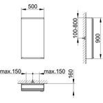 Keuco Spiegelschrank ROYAL MODULAR 2.0 Breite 500mm Höhe 900mm Tiefe 160mm