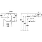 V&B Aufsatzwaschtisch COLLARO d= 400mm rund ohne Hahnlochbank we C+