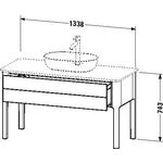 Duravit Waschtischunterbau LUV 743x1388x570mm nachtblau seidenmatt