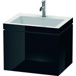 Duravit Waschtischunterbau L-CUBE m WT Vero Air 500x600x480mm 1 HL sw hgl
