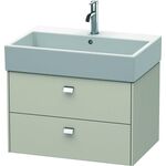 Duravit Waschtischunterbau BRIOSO Griffe chrom 442x684x459mm taupe matt