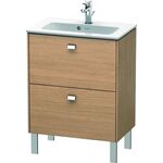 Duravit WT-Unterbau BRIOSO COMPACT Griffe chr 683x620x389mm europ. eiche