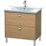 Duravit Waschtischunterbau BRIOSO Griffe chr 691x820x479mm europ. eiche