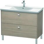Duravit Waschtischunterbau BRIOSO Griffe chrom 691x1020x479mm pine silver