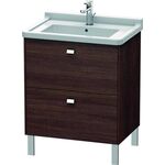 Duravit WT-Unterbau BRIOSO COMPACT Griffe chr 693x670x469mm kastanie dunkel