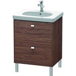 Duravit Waschtischunterbau BRIOSO Griffe chr 693x620x469mm nussbaum dunkel