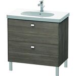 Duravit Waschtischunterbau BRIOSO Griffe chrom 693x820x469mm pine terra