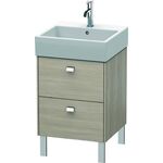 Duravit Waschtischunterbau BRIOSO Griffe chrom 570x484x459mm pine silver
