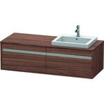Duravit Waschtischunterbau KETHO 550x1400x426mm WT rechts nussbaum dunkel