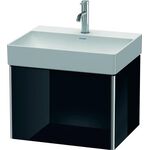 Duravit Waschtischunterbau XSQUARE 397x584x460mm schwarz hochglanz