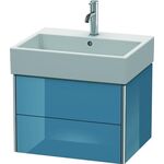 Duravit Waschtischunterbau XSQUARE 397x584x460mm stone blue hochglanz