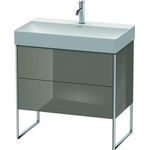 Duravit Waschtischunterbau XSQUARE 731x784x460mm flannel grey hochglanz