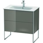 Duravit Waschtischunterbau XSQUARE 832x810x478mm flannel grey hochglanz