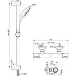 IDS Brausekombination CERATHERM m CeraTherm T25 Brausetherm. 900mm chrom