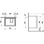 Laufen Waschtischunterbau KARTELL 600x580x450mm, 2 Schubladen weiß matt
