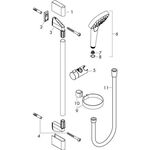 HG Brauseset CROMA SELECT S VARIO Unica´Croma Bsta 650mm m Casetta we/chr