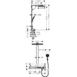 HG Showerpipe RAINMAKER SELECT 460 3jet DN 15 EcoSm Version 9 l/min weiß/chrom