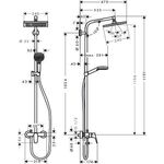 HG Showerpipe CROMETTA E 240 1JET DN 15, mit Einhebelmischer chrom