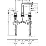 HG 3-Loch-Waschtischarmatur METROPOL 110 DN 15 chrom