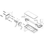 Wanneneinlauf AXOR MYEDITION Wandmontage mit Platte chrom/Schwarzglas