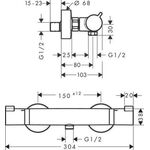 HG Brausethermostat ECOSTAT COMFORT Aufputz mattschwarz