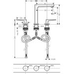 HG 3-Loch-Waschtischarmatur METROPOL 160 m PO Ablaufgarnitur brushed bronze
