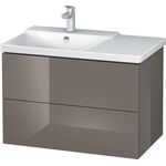 Duravit Waschtischunterbau L-CUBE 820x481x555mm flannel grey hochglanz