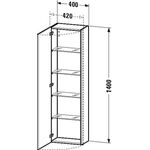 Duravit Hochschrank DURASTYLE 240x400x1400mm Ans li we matt/basalt ma
