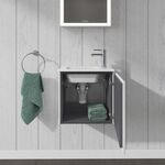Duravit Waschtischunterbau L-CUBE 294x420x400mm Ans links weiß hochglanz