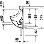 Duravit Urinal STARCK 3 330x350mm Zul v hint o Fliege HG weiß