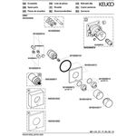 Keuco Thermostatarmatur IXMO UP Rosette eckig sw-chr gebü