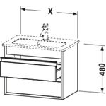 Duravit Waschtischunterbau KETHO COMPACT 480x600x385mm graphit matt