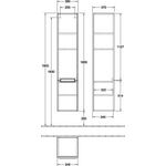 V&B Hochschrank SUBWAY 2.0 350x1650x370mm Ans li Black Matt Lacquer