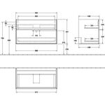 V&B Waschtischunterschrank FINION 996x591x498mm Glossy White Lacquer