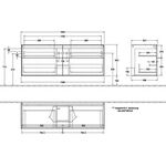 V&B Waschtischunterschrank FINION 1600x603x501mm AP Gl bl ma gls wh lacq.