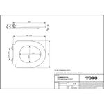 TOTO CF WC-Sitzring durchgeh. Edelstahl-Scharnierwelle we