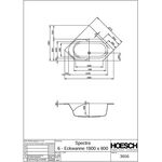 Hoesch 6-Eck-Badewanne SPECTRA 1800x800x480mm we