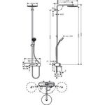 HG Showerpipe PULSIFY 260 1jet m Wannentherm EcoSmart Version chrom
