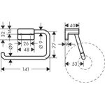HG Papierrollenhalter AddStoris ohne Deckel mattschwarz