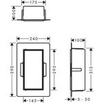 HG Wandnische XtraStoris Rock m befliesb. Tür 300x150x100mm ma-sw
