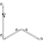 Hewi Duschhandlauf SERIE 801 se 1100mm mit Brausehalterstange umbra