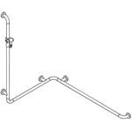 Hewi Duschhandlauf SERIE 801 se 1100mm waagerecht 762/962mm senfgelb