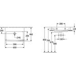 V&B Aufsatzwaschtisch O.NOVO 65x46cm ohne HL ohne ÜL we