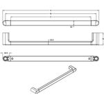V&B Wandhaltegriff ViCare Design verchr 600mm