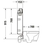 Duravit Wand-WC-Element DURASYSTEM 445x915mm, Nasseinbau