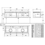 V&B Waschtischunterschrank LEGATO 1600x380x500mm Glossy White